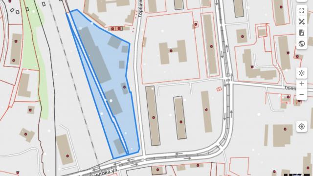 Комплекс 7 зданий торговой базы (АБК, магазин, склады и гаражи) общей пл. 3885,8 кв.м. с сетями и благоустройством территории, расположенных на земельном участке пл. 1,3306 га (Витебская обл., г.Витебск, ул. Горбачевского, 25)
