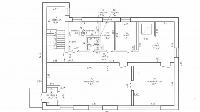 Капитальное строение с инв. №642/С-11416, магазин «Слуцкий край» пл. 361,5 кв.м. (Минская обл., г.Копыль, ул. Партизанская, 1 «Б»)