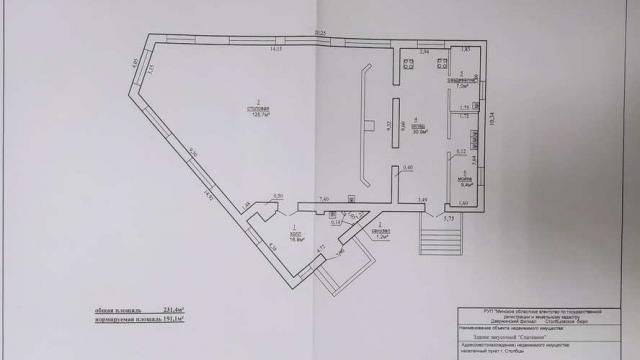Капитальное строение с инв. №622/C-18980, закусочная «Спатканне» пл. 231,4 кв.м. (Минская обл., г.Столбцы, ул. Коперника, 8)